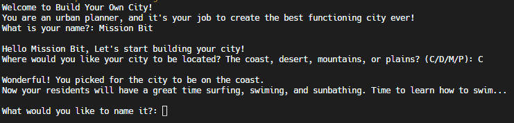 Build your own city - Mission Bit